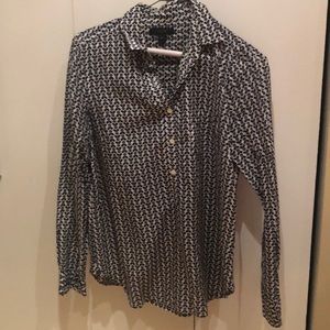 J Crew silky button up 3/4 blouse